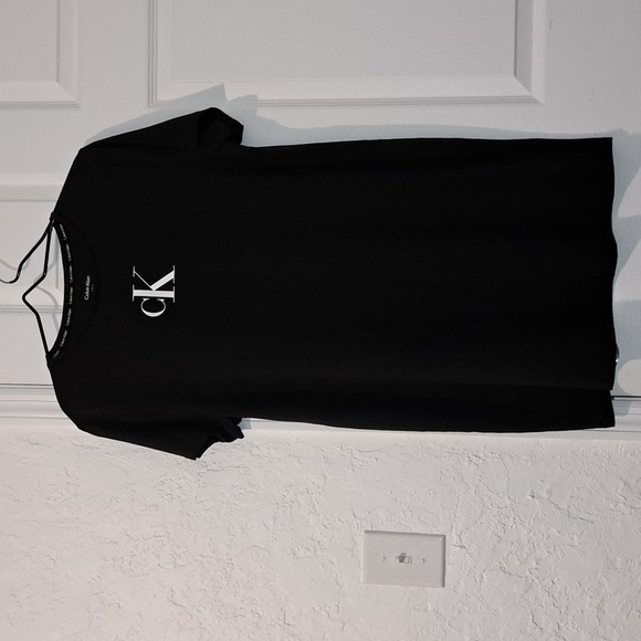 NWOT Calvin Klein Logo Tshirt Dress Size L - Picture 2 of 4